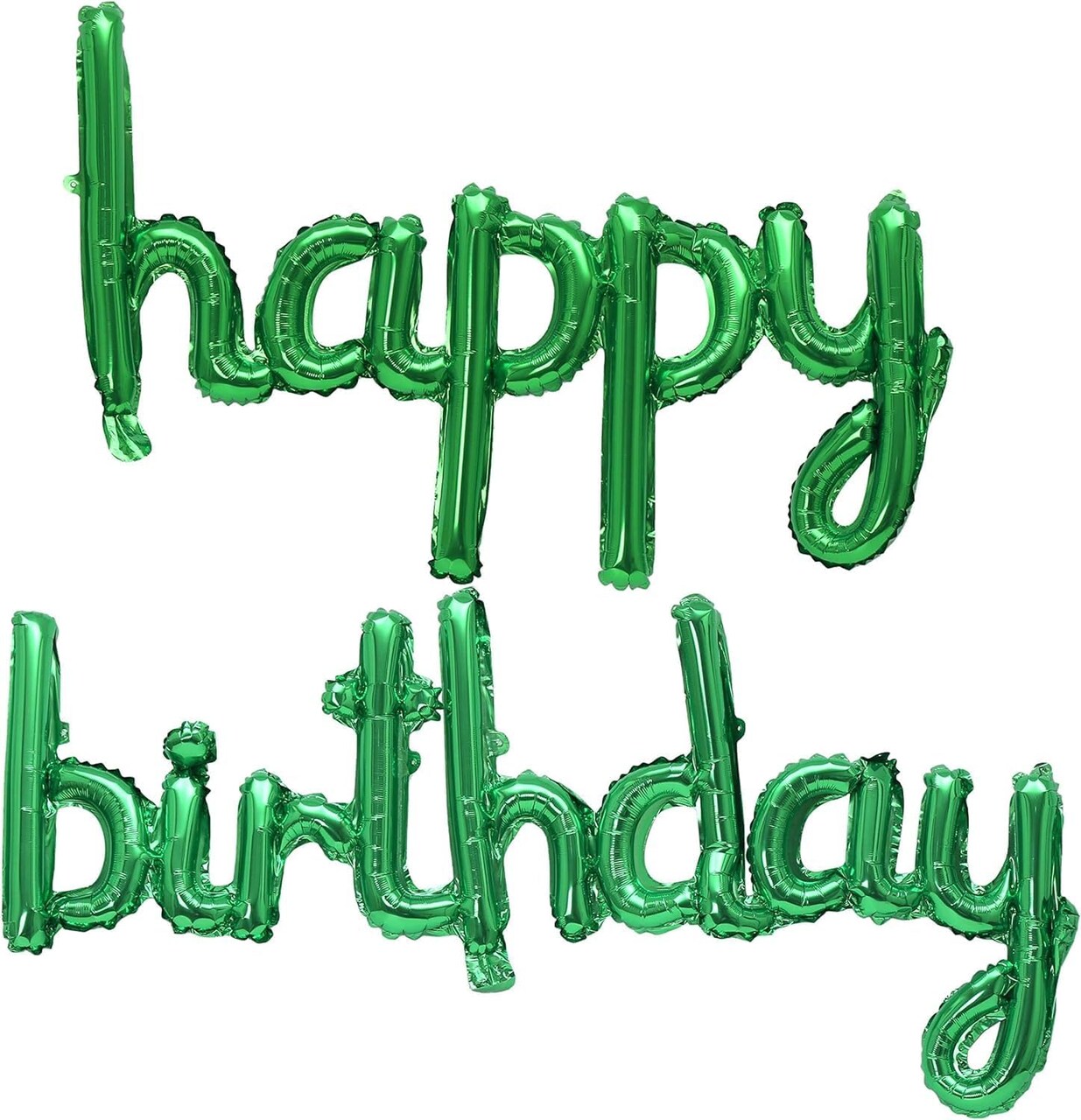 Happy Birthday Balloons Banner – Reusable Green Mylar Foil Letter Balloons for Birthday Party Decorations Supplies (Green)